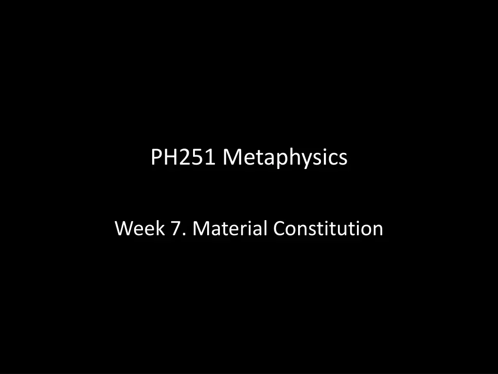 ph251 metaphysics