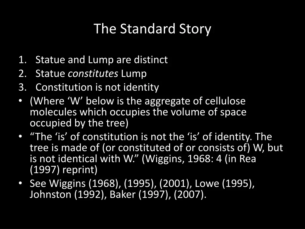 the standard story