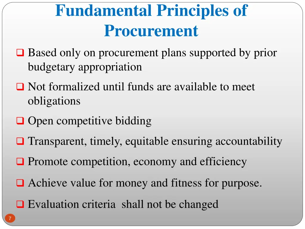 fundamental principles of procurement