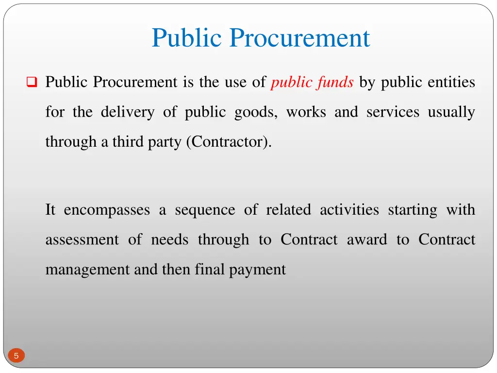 public procurement