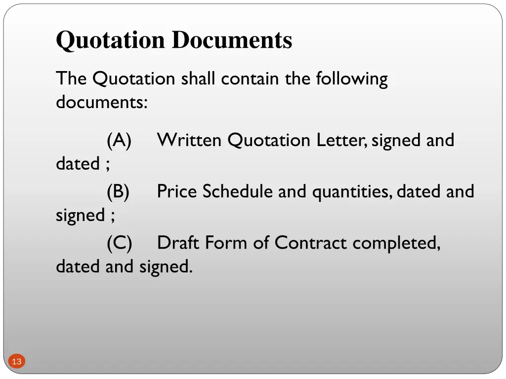 quotation documents