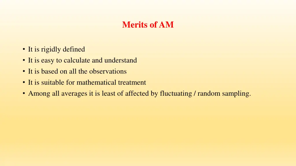 merits of am