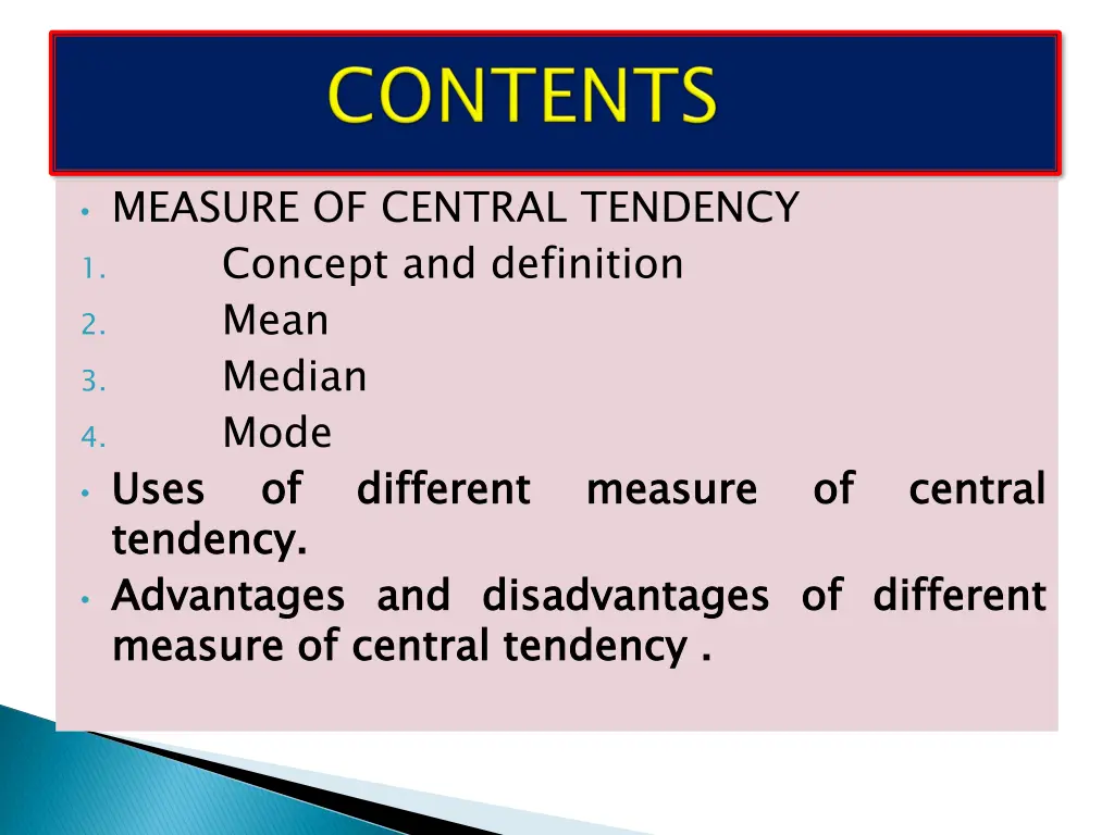 measure of central tendency 1 concept