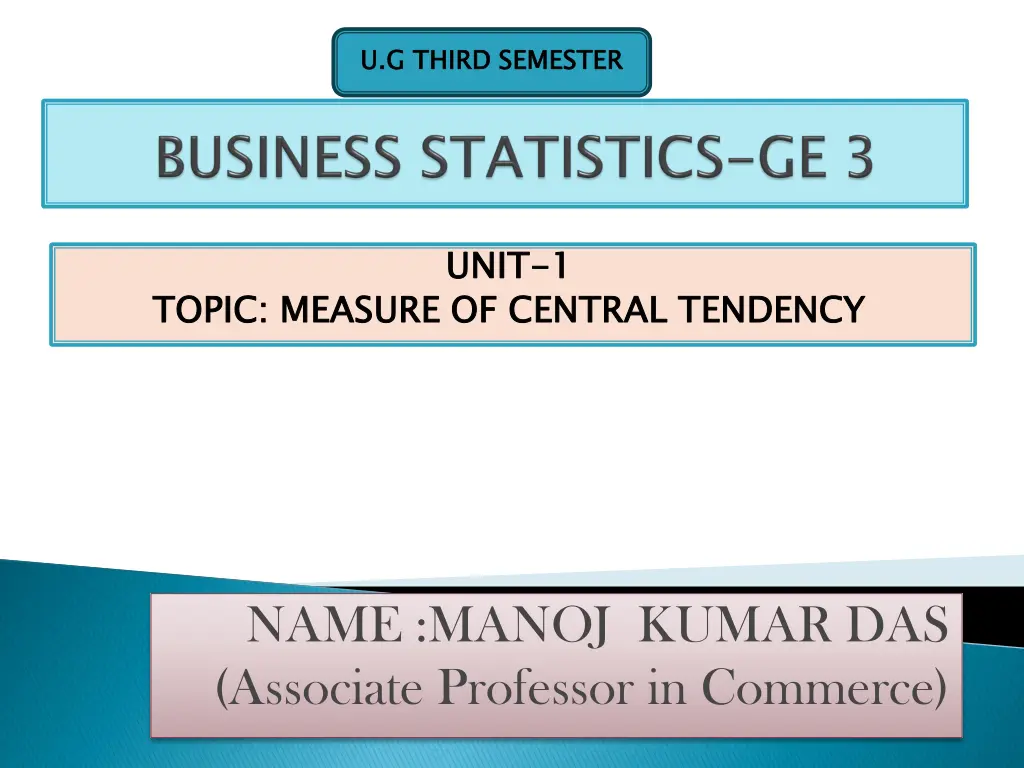 u g third semester
