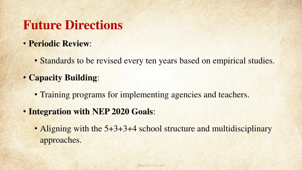 future directions