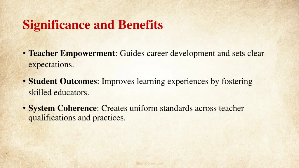 significance and benefits
