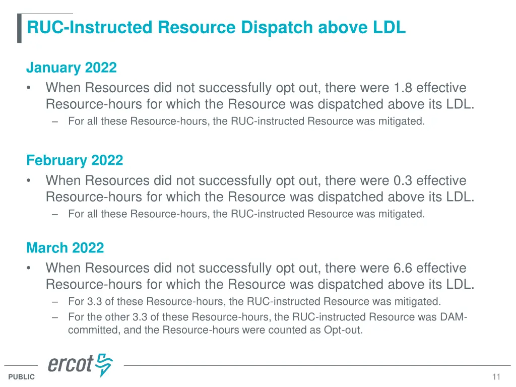 ruc instructed resource dispatch above ldl