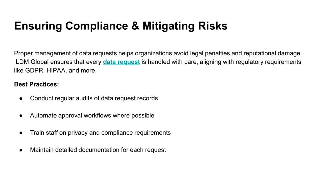 ensuring compliance mitigating risks