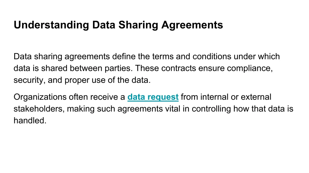 understanding data sharing agreements