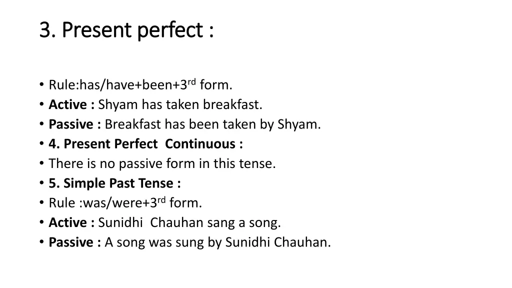3 3 present perfect present perfect