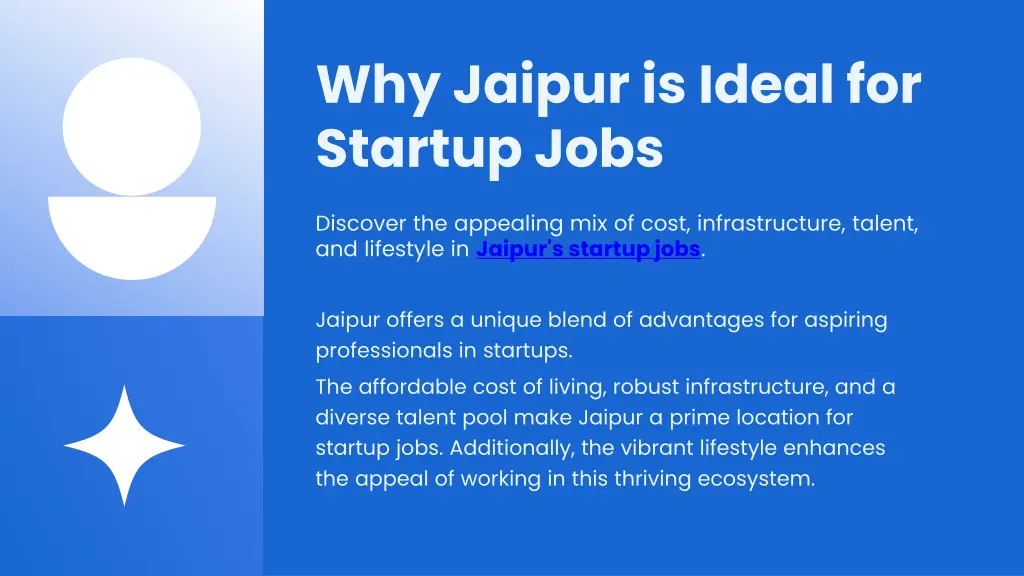 why jaipur is ideal for startup jobs