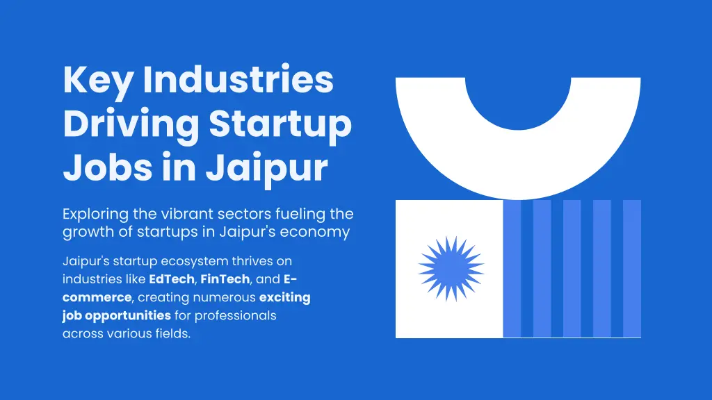 key industries driving startup jobs in jaipur