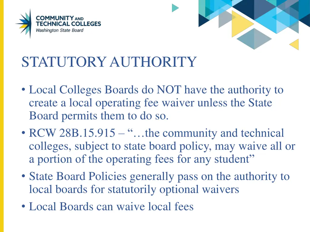 statutory authority 1