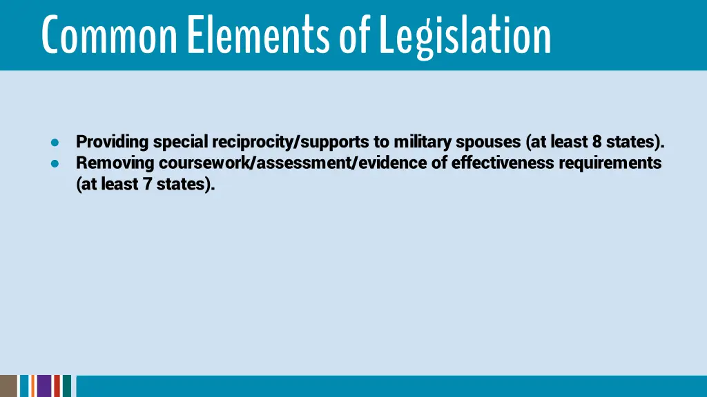 common elements of legislation