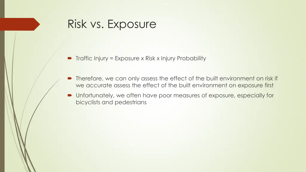 risk vs exposure