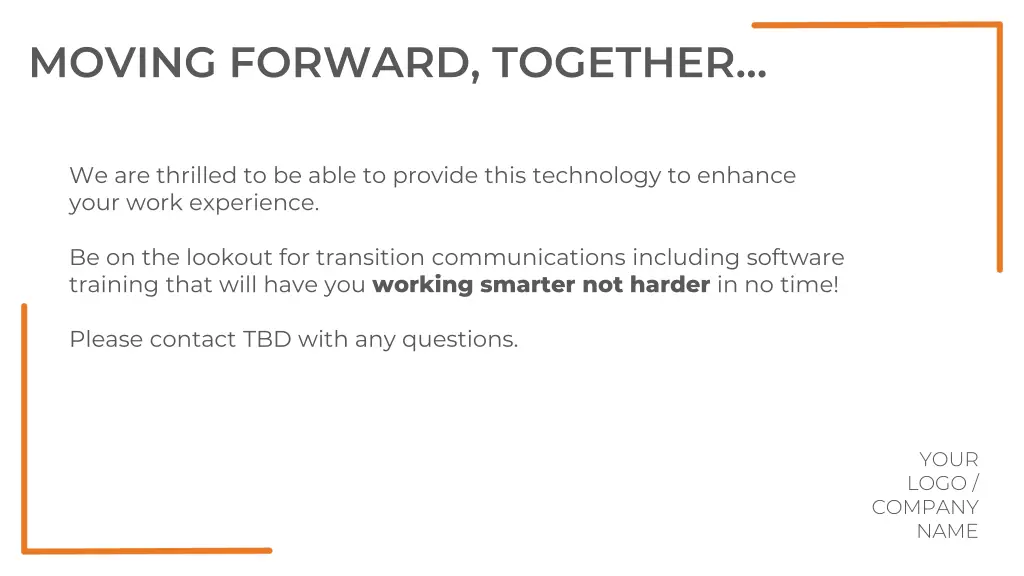 moving forward together