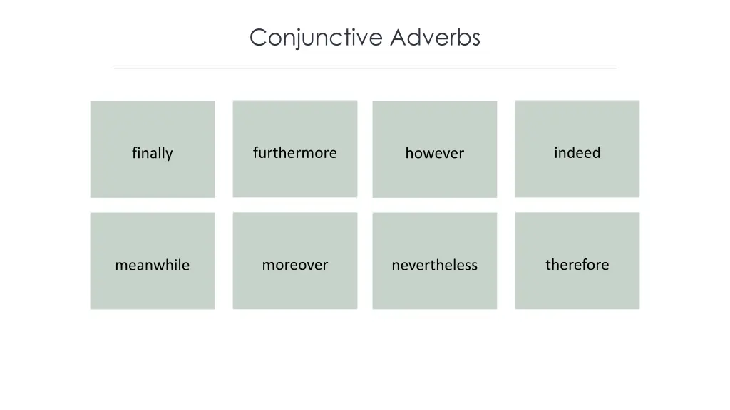 conjunctive adverbs 1