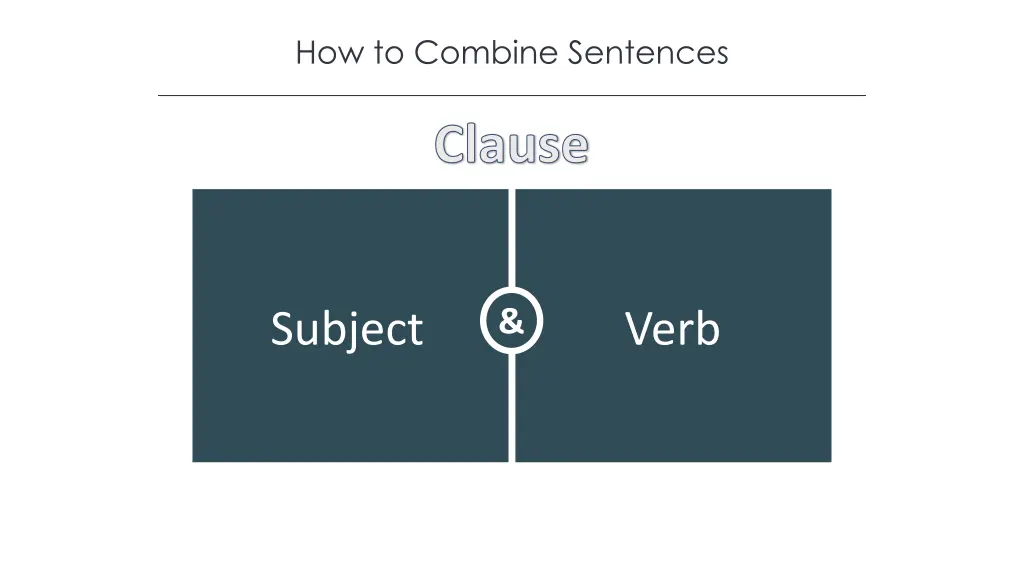 how to combine sentences