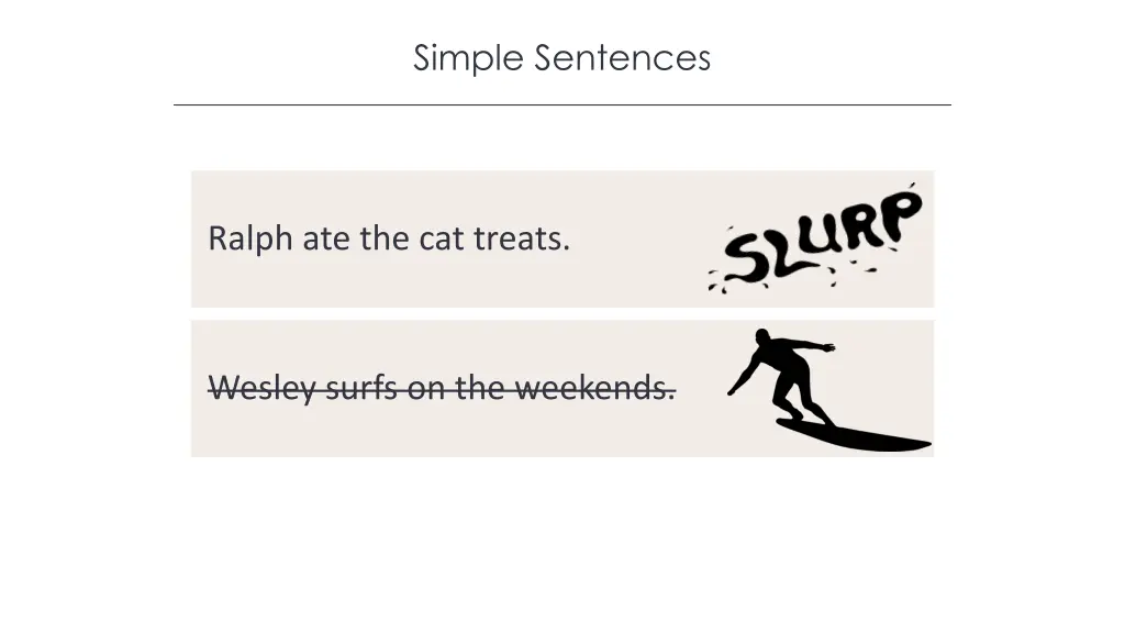 simple sentences 1