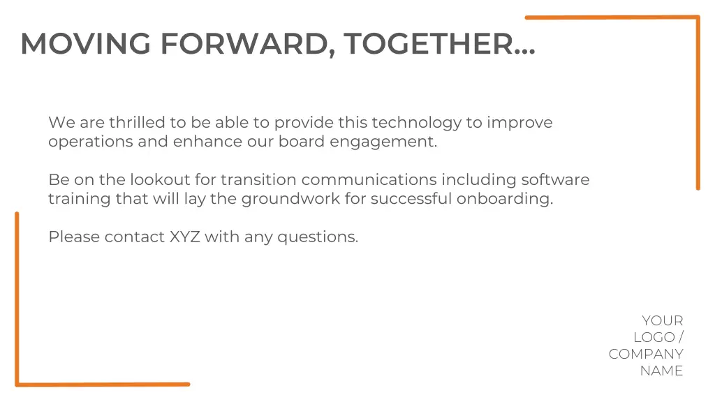 moving forward together