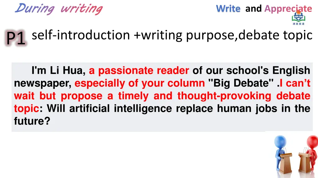 during writing 1