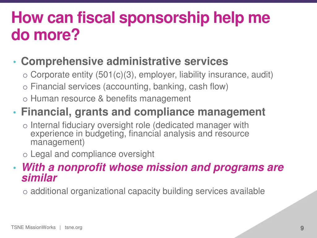 how can fiscal sponsorship help me do more 1