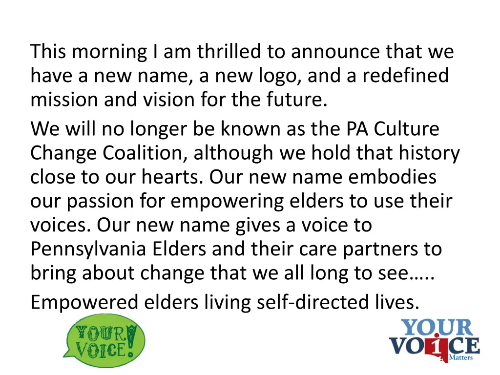 this morning i am thrilled to announce that