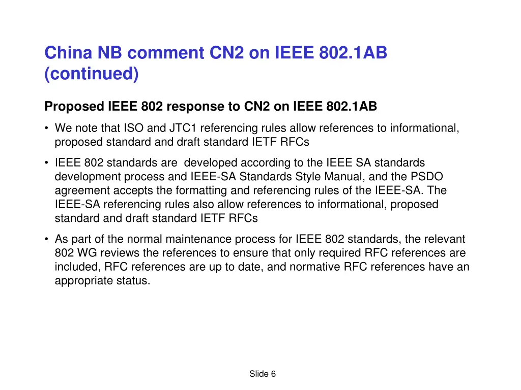china nb comment cn2 on ieee 802 1ab continued