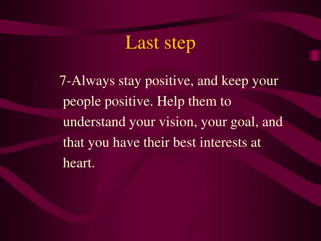 last step