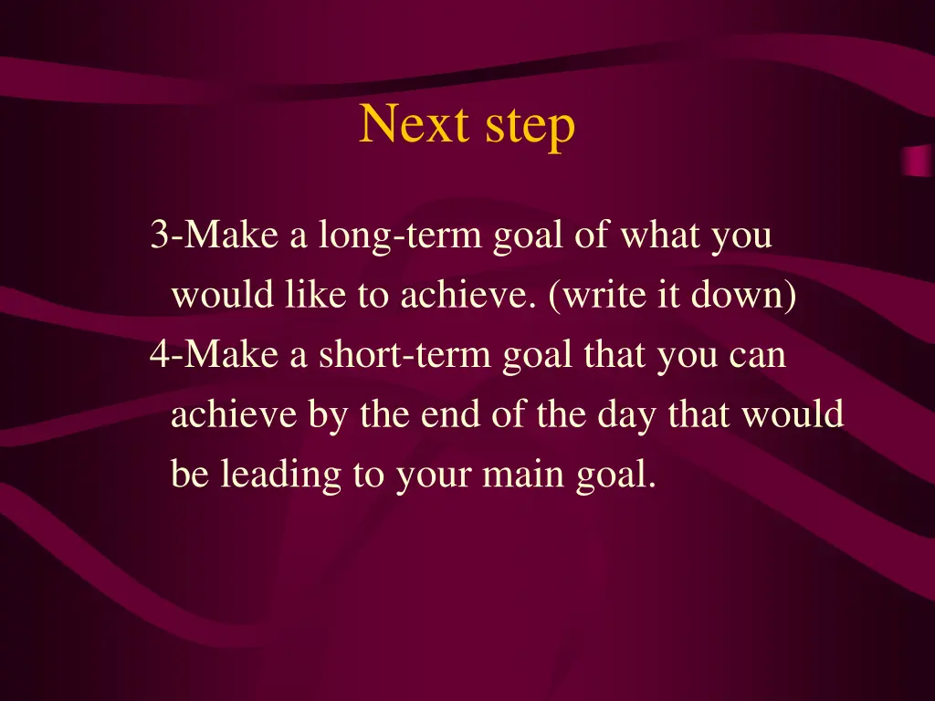 next step