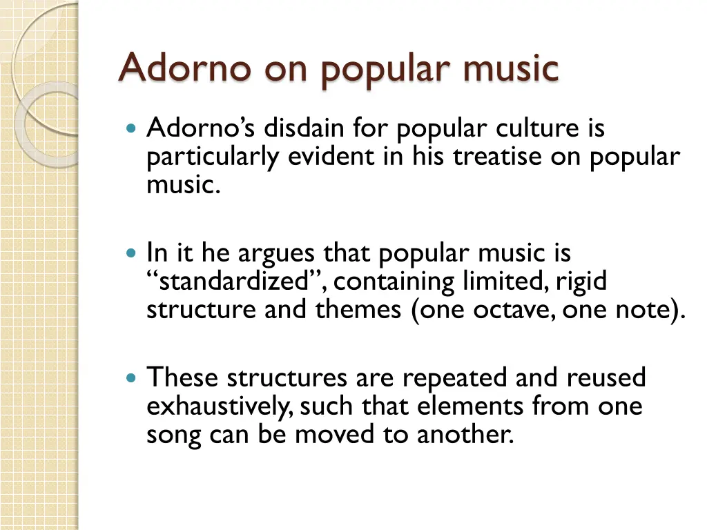 adorno on popular music