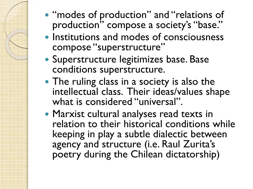modes of production and relations of production