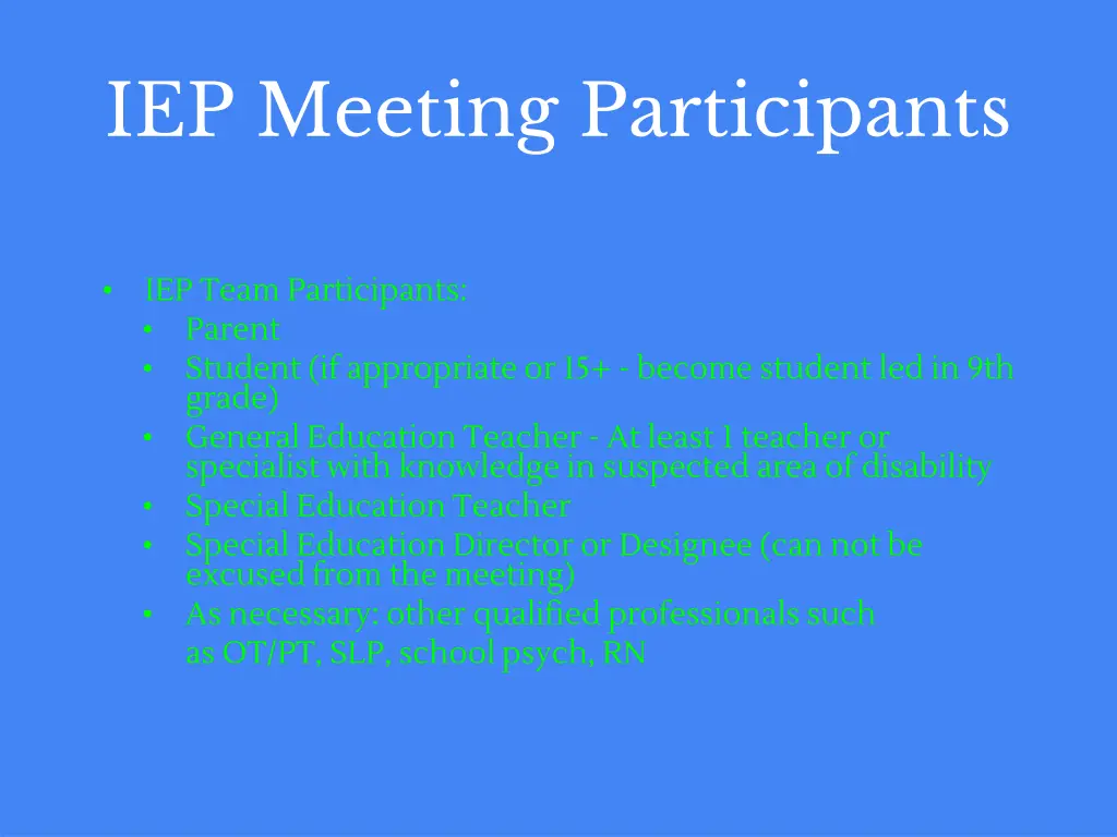 iep meeting participants