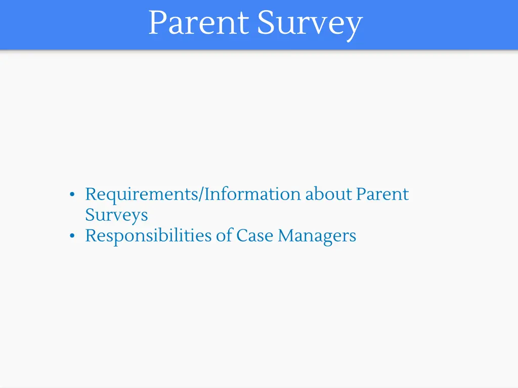 parent survey