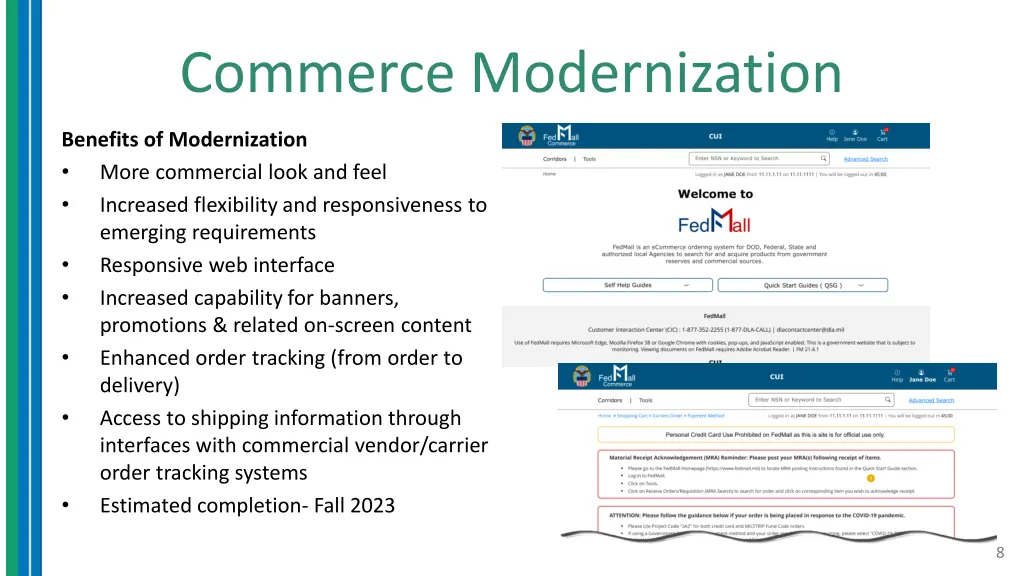 commerce modernization