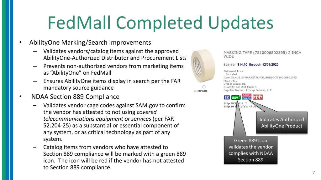 fedmall completed updates