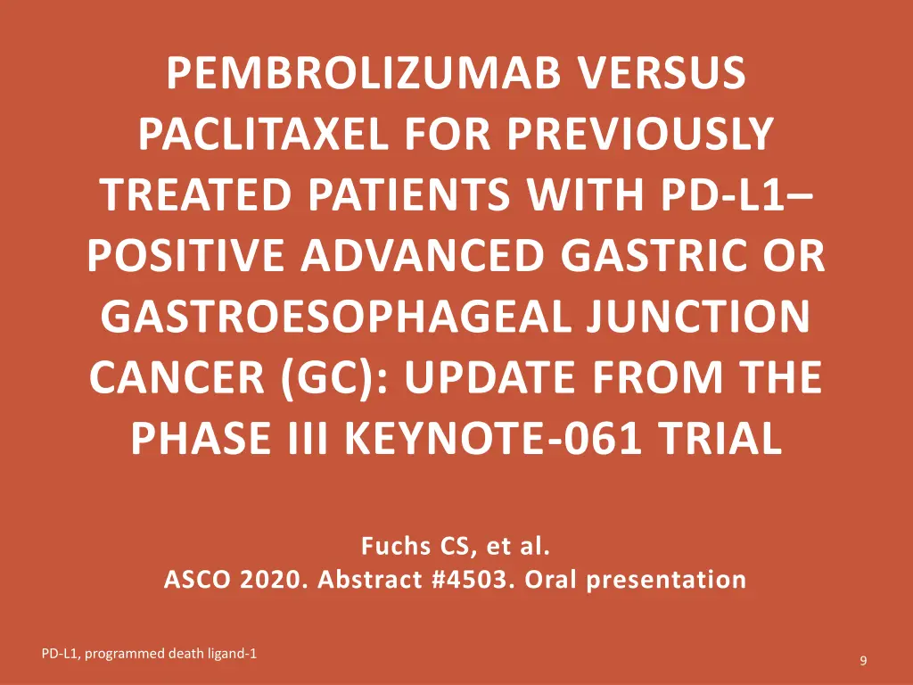 pembrolizumab versus paclitaxel for previously