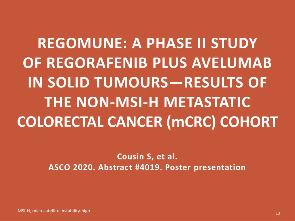 regomune a phase ii study of regorafenib plus