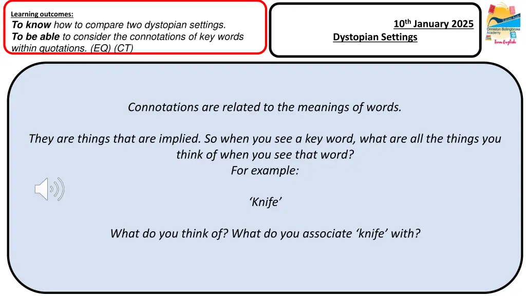learning outcomes to know how to compare 6