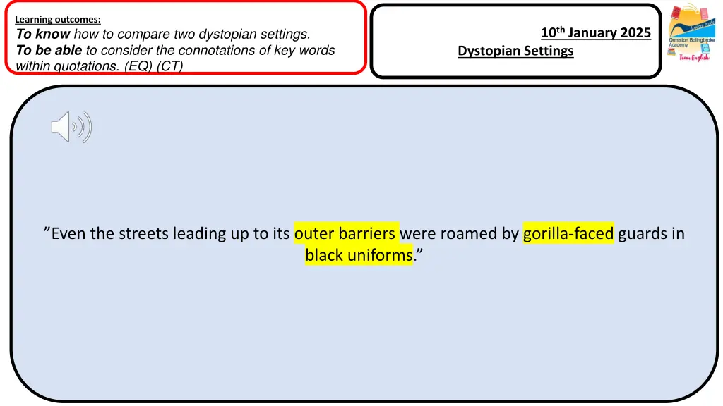 learning outcomes to know how to compare 8