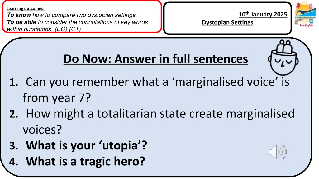learning outcomes to know how to compare