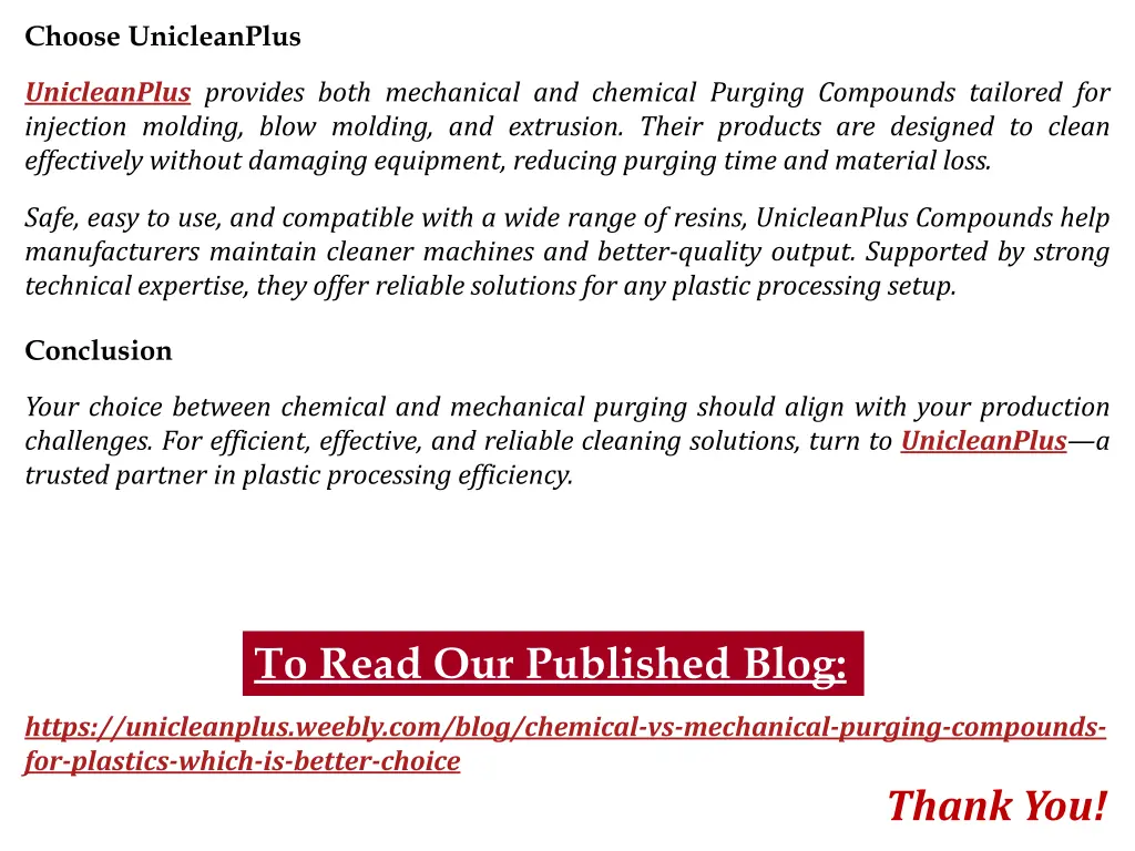 choose unicleanplus
