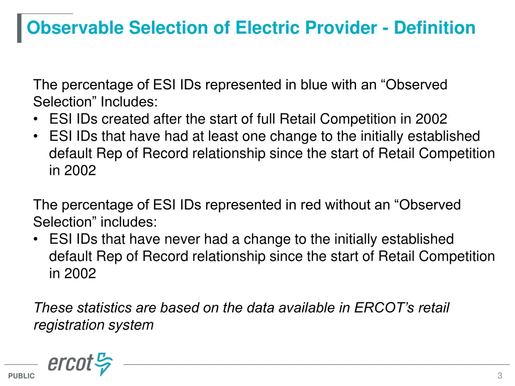 observable selection of electric provider 1
