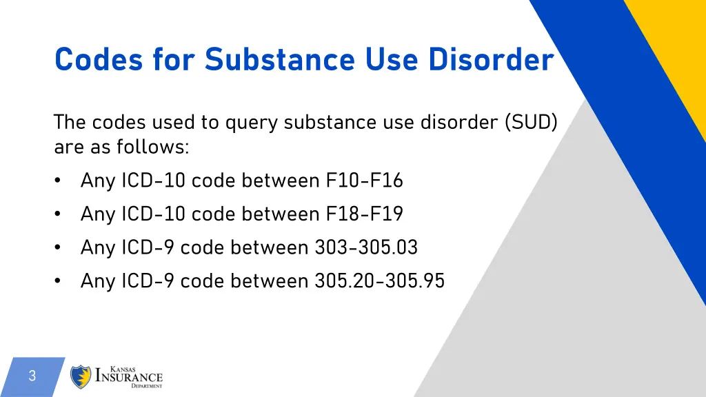 codes for substance use disorder