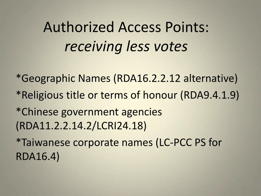authorized access points receiving less votes