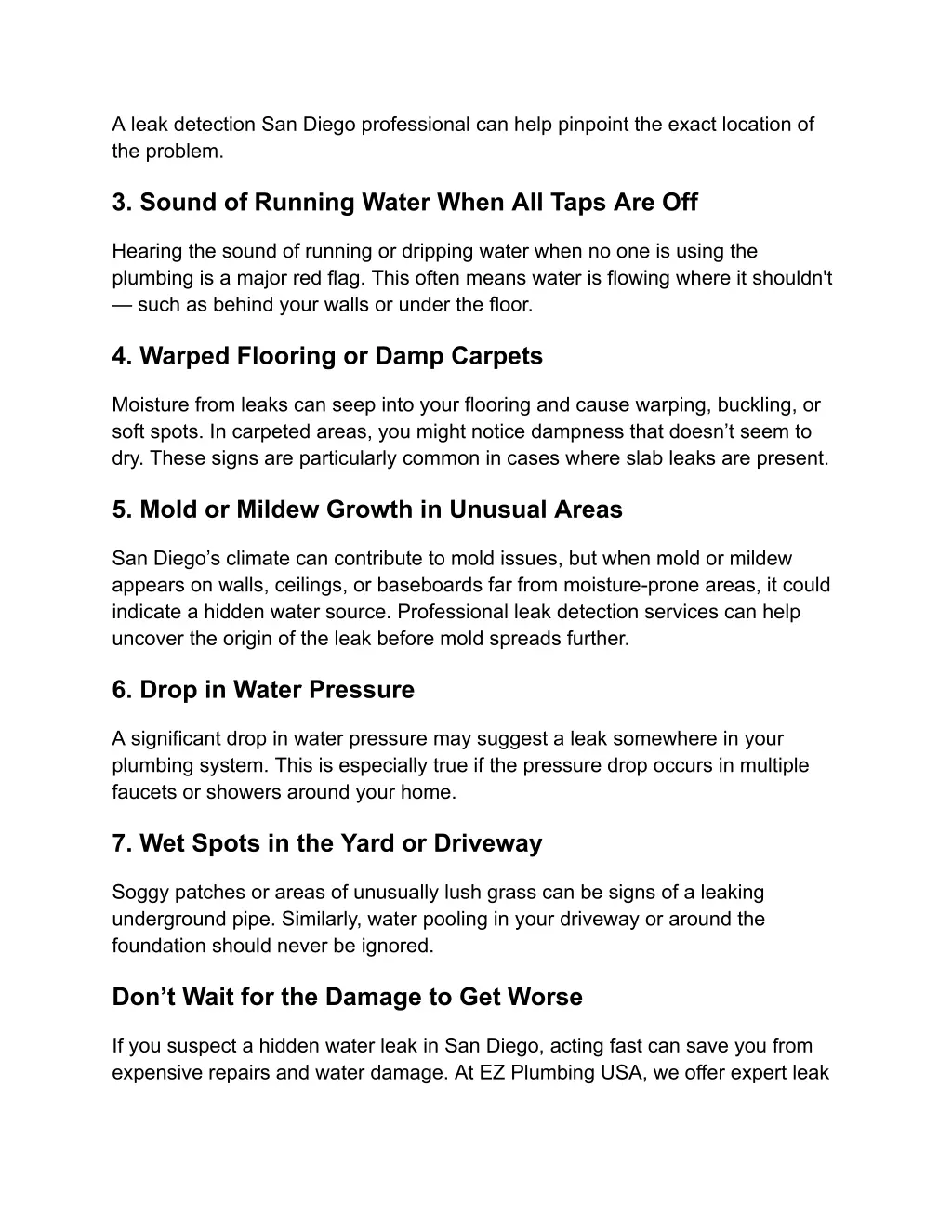 a leak detection san diego professional can help