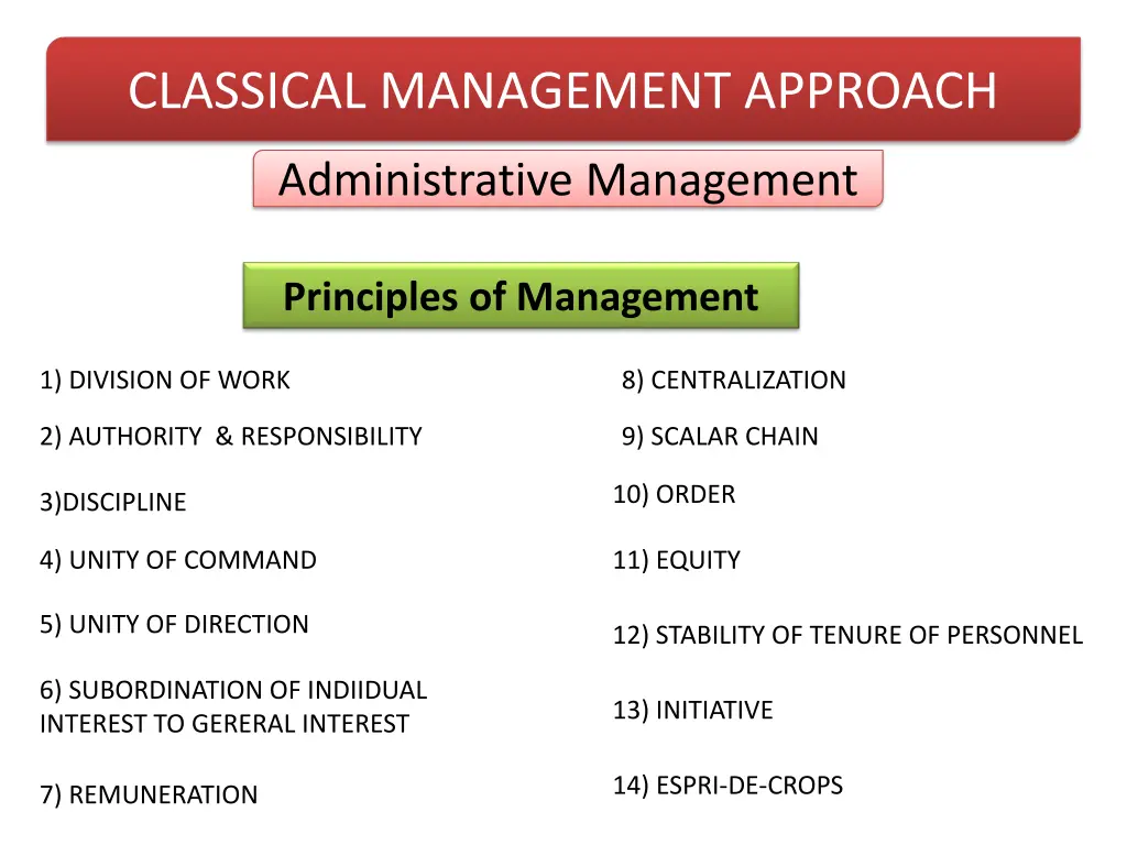 classical management approach 3