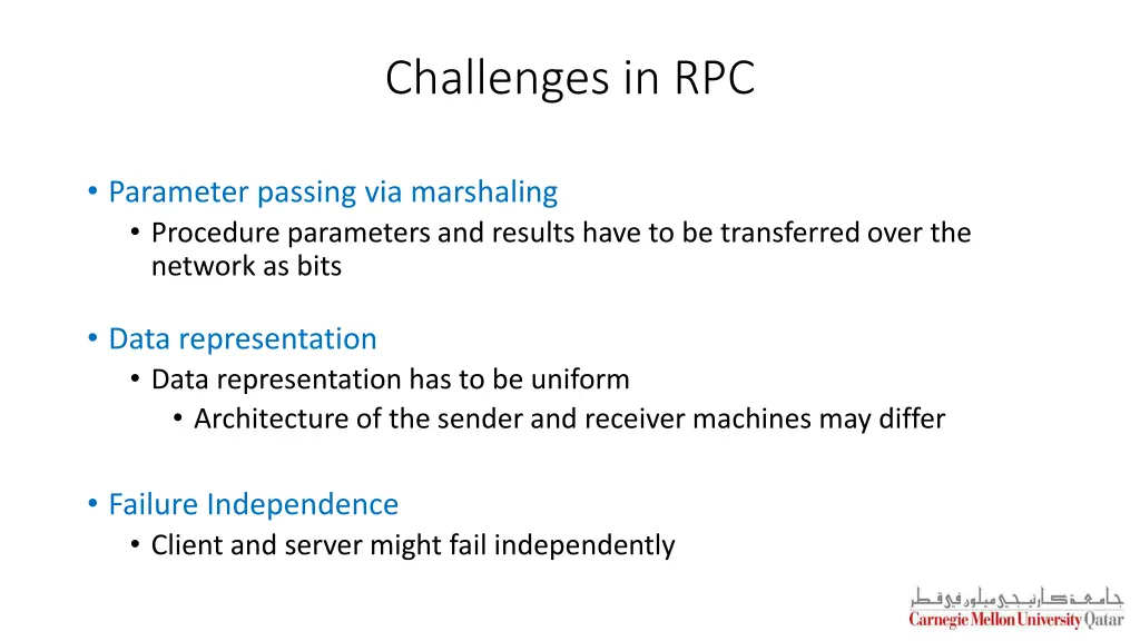 challenges in rpc