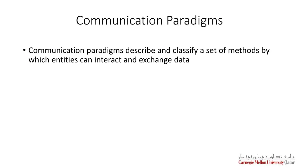 communication paradigms