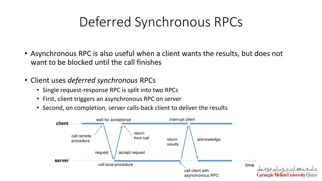 deferred synchronous rpcs